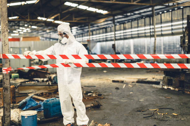 Professional Sewage Cleanup technician working in Inman, SC